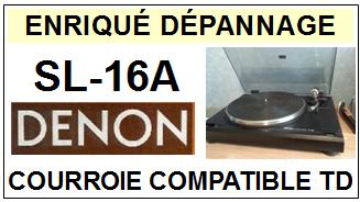 DENON  SL16A Courroie compatible TOURNE-DISQUES DENON   SL16A