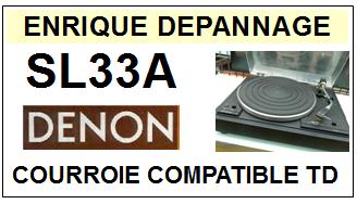 DENON SL33 SL-33 Courroie Compatible Tourne-disques
