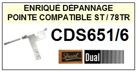 DUAL-CDS651/6-POINTES-DE-LECTURE-DIAMANTS-SAPHIRS-COMPATIBLES