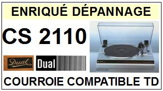 DUAL  CS2110 Courroie compatible TOURNE-DISQUES DUAL   CS2110