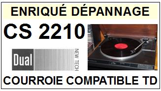 DUAL CS2210  Courroie Compatible Tourne-disques