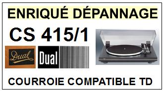 DUAL CS415/1 CS415 1 Courroie compatible tourne-disques