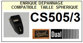 DUAL-CS505/3  CS505-3-POINTES-DE-LECTURE-DIAMANTS-SAPHIRS-COMPATIBLES