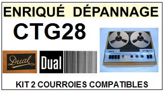 DUAL CTG28  kit 2 Courroies Compatibles Magn�tophone