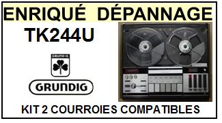 GRUNDIG TK244U  kit 2 courroies compatibles magn�tophone
