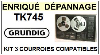 GRUNDIG TK745  kit 3 Courroies Compatibles Magn�tophone
