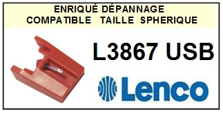 LENCO-L3867USB  L-3867 USB-POINTES-DE-LECTURE-DIAMANTS-SAPHIRS-COMPATIBLES