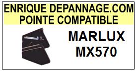MARLUX-MX570  MX-570-POINTES-DE-LECTURE-DIAMANTS-SAPHIRS-COMPATIBLES