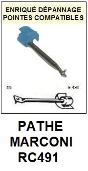 PATHE MARCONI-RC491-POINTES-DE-LECTURE-DIAMANTS-SAPHIRS-COMPATIBLES