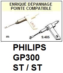 PHILIPS-GP300-POINTES-DE-LECTURE-DIAMANTS-SAPHIRS-COMPATIBLES