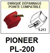 PIONEER-PL200  PL-200-POINTES-DE-LECTURE-DIAMANTS-SAPHIRS-COMPATIBLES