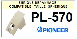 PIONEER-PL570  PL-570 (SILVER)-POINTES-DE-LECTURE-DIAMANTS-SAPHIRS-COMPATIBLES