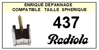 RADIOLA Platine 437  Pointe diamant sphrique <BR><small>sce 14-01</small>
