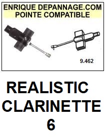 REALISTIC-CLARINETTE 6-POINTES-DE-LECTURE-DIAMANTS-SAPHIRS-COMPATIBLES