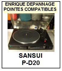 SANSUI-PD20.  P-D20 (2MONTAGE)-POINTES-DE-LECTURE-DIAMANTS-SAPHIRS-COMPATIBLES
