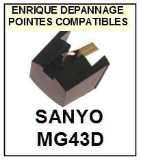 SANYO-MG43D MG43-POINTES-DE-LECTURE-DIAMANTS-SAPHIRS-COMPATIBLES
