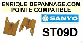 SANYO-ST09D ST-09D-POINTES-DE-LECTURE-DIAMANTS-SAPHIRS-COMPATIBLES