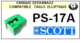 <STRONG>SCOTT PS17A PS-17A</strong> <bR>Pointe elliptique pour tourne-disques (<b>elliptical stylus</b>)<SMALL> 2018 AVRIL</small>