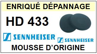 SENNHEISER HD433 mousse de casque HD-433 (vente par paire)