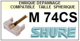 SHURE-M74CS M-74CS-POINTES-DE-LECTURE-DIAMANTS-SAPHIRS-COMPATIBLES
