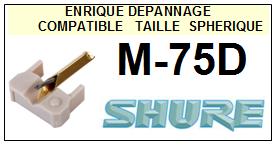 SHURE-M75D M-75D-POINTES-DE-LECTURE-DIAMANTS-SAPHIRS-COMPATIBLES