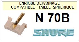 SHURE-N70B N-70B-POINTES-DE-LECTURE-DIAMANTS-SAPHIRS-COMPATIBLES
