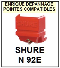 SHURE-N92E-POINTES-DE-LECTURE-DIAMANTS-SAPHIRS-COMPATIBLES