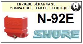 SHURE-N92E-POINTES-DE-LECTURE-DIAMANTS-SAPHIRS-COMPATIBLES