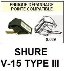 SHURE-V15 TYPE III-POINTES-DE-LECTURE-DIAMANTS-SAPHIRS-COMPATIBLES