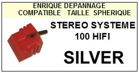 SILVER-STEREO SYSTEM 100 HIFI-POINTES-DE-LECTURE-DIAMANTS-SAPHIRS-COMPATIBLES