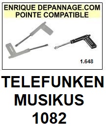TELEFUNKEN-MUSIKUS 1082-POINTES-DE-LECTURE-DIAMANTS-SAPHIRS-COMPATIBLES