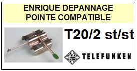 TELEFUNKEN-T20/2-POINTES-DE-LECTURE-DIAMANTS-SAPHIRS-COMPATIBLES