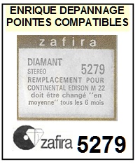 ZAFIRA-5279 (CONTINENTAL EDISON M22)-POINTES-DE-LECTURE-DIAMANTS-SAPHIRS-COMPATIBLES