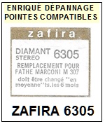 ZAFIRA-6305 (PATHE MARCONI M307)-POINTES-DE-LECTURE-DIAMANTS-SAPHIRS-COMPATIBLES