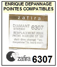 ZAFIRA-6307 (PATHE MARCONI ST10J)-POINTES-DE-LECTURE-DIAMANTS-SAPHIRS-COMPATIBLES