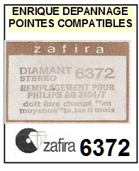 ZAFIRA-6372 (PHILIPS AG3404 AG3407)-POINTES-DE-LECTURE-DIAMANTS-SAPHIRS-COMPATIBLES