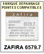 ZAFIRA-6579.7 (SANSUI SNP313 SNP315)-POINTES-DE-LECTURE-DIAMANTS-SAPHIRS-COMPATIBLES