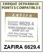 ZAFIRA-6929.4 (SHARP STY117)-POINTES-DE-LECTURE-DIAMANTS-SAPHIRS-COMPATIBLES