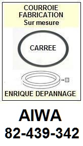 AIWA 82439342 82-439-342 <BR>Courroie carre rfrence aiwa (<B>square belt</B> manufacturer number)<small> 2017 AVRIL</small>