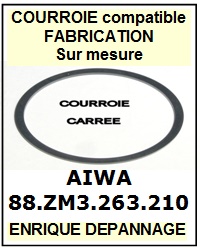 AIWA 88ZM3263210 88-ZM3-263-210 <BR>Courroie carre rfrence aiwa (<B>square belt</B> manufacturer number)<small> 2016-06</small>