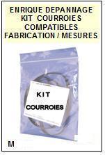 AIWA<br> ADWX727HE AD-WX727HE kit 4 courroies (set belts) pour platine K7 <br><small> 2015-03</small>