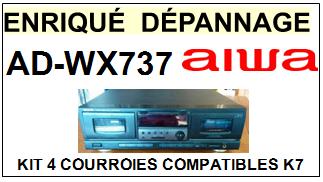 AIWA-ADWX737 AD-WX737-COURROIES-COMPATIBLES