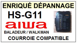 AIWA-HSG11 HS-G11-COURROIES-COMPATIBLES