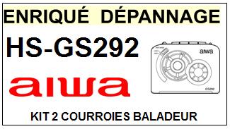 AIWA-HSGS292 HS-GS292-COURROIES-COMPATIBLES