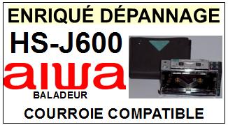 AIWA-HSJ600 HS-J600-COURROIES-COMPATIBLES