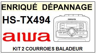 AIWA-HSTX494 HS-TX494-COURROIES-ET-KITS-COURROIES-COMPATIBLES