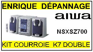 AIWA  NSXSZ700 kit 2 courroies compatible platine k7  double AIWA   NSXSZ700