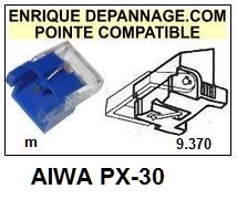 AIWA PX30 PX-30 <br>Pointe sphrique pour tourne-disques (<B>sphrical stylus</b>)<SMALL> 2017-01</SMALL>