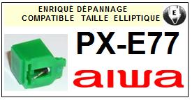 AIWA Platine  PXE77  PX-E77  Pointe de lecture compatible diamant elliptique