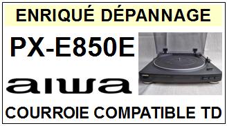 AIWA PXE850E PX-E850E Courroie Tourne-disques <BR><small>ce 2014-04</small>